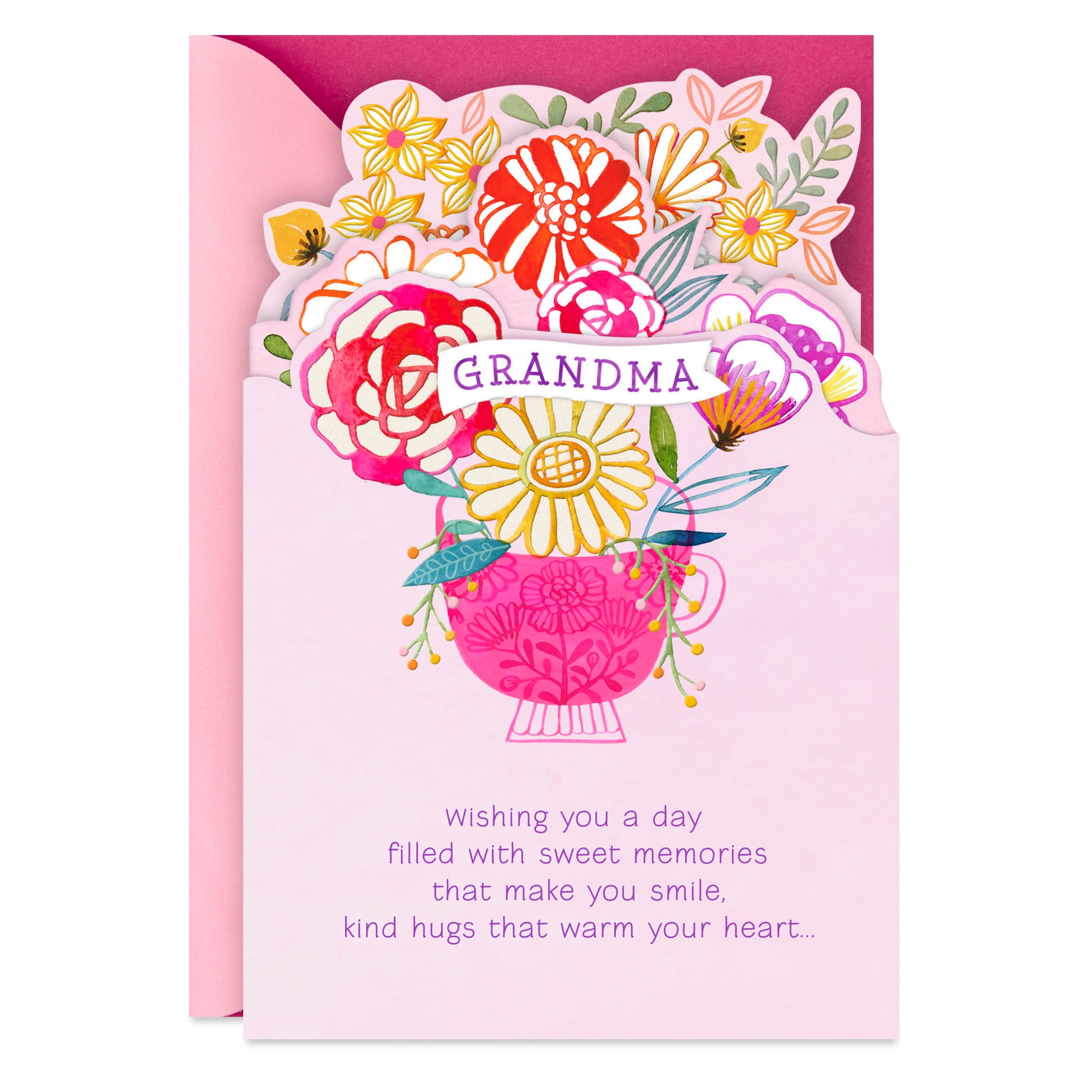 Hallmark Birthday Card for Grandma (Sweet Memories and Kind Hugs)