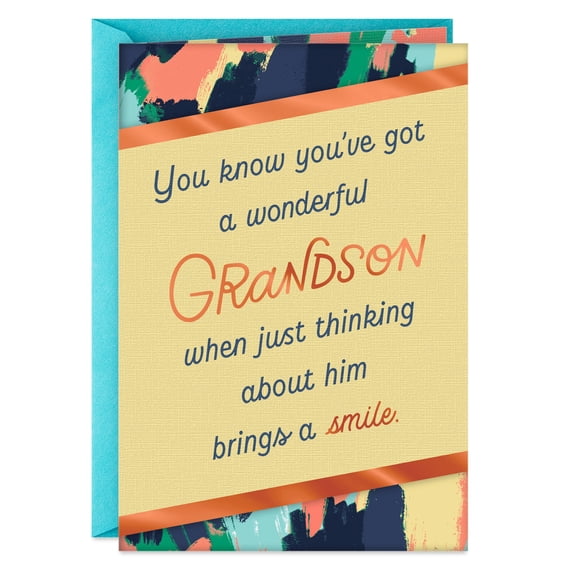 Hallmark Birthday Card for Grandson (Thoughts of You Bring a Smile)