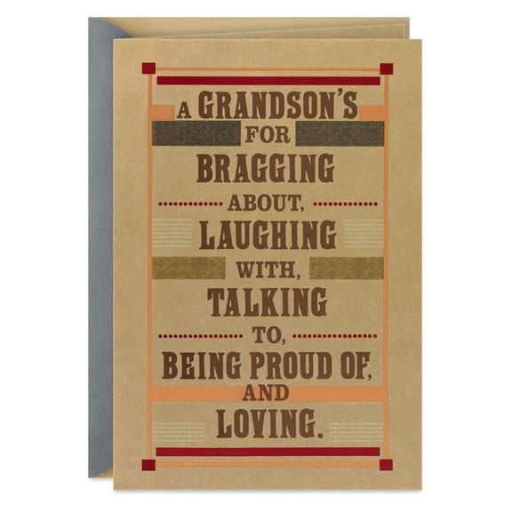 Hallmark Birthday Card for Grandson (You're a Blessing)
