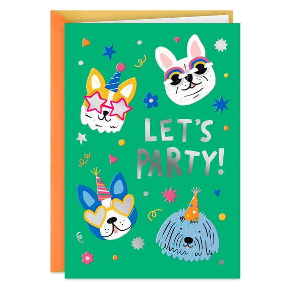 Hallmark Birthday Card for Kids (Party Animal Dogs)