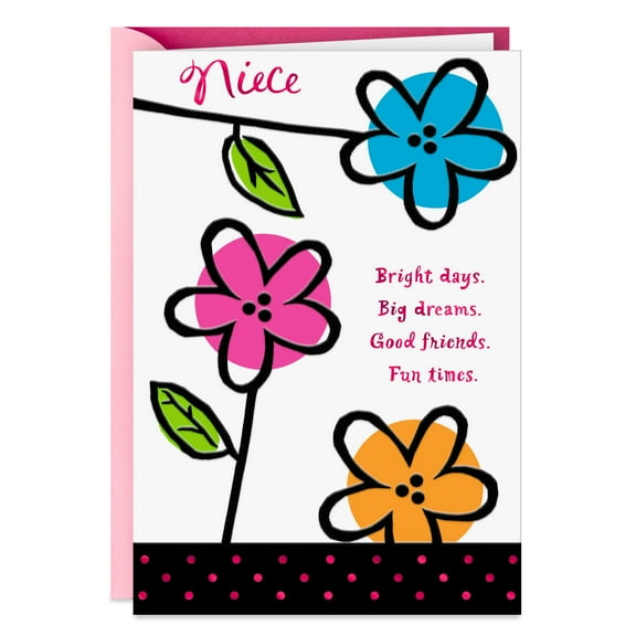 Hallmark Birthday Card for Niece (Bright Days, Big Dreams)