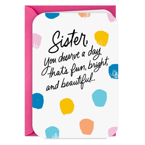 Hallmark Birthday Card for Sister (Fun, Bright, and Beautiful)