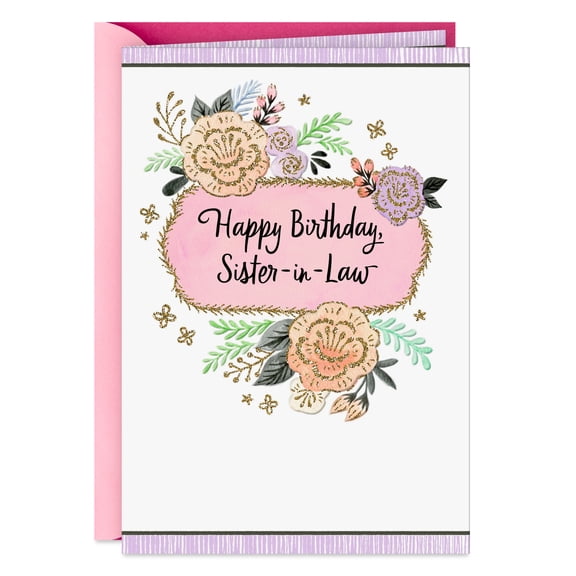 Hallmark Birthday Card for Sister-in-Law (So Happy We're Family)