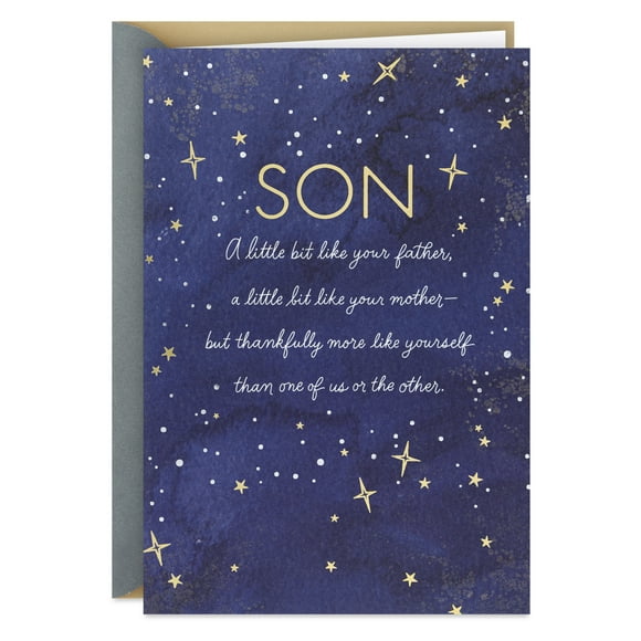 Hallmark Birthday Card For Son - Hangable Mountain Design, Heartfelt Message, Displayable Keepsake