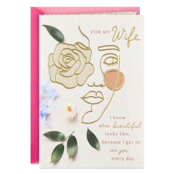 Hallmark Birthday Card for Wife (I Know What Beautiful Looks Like)