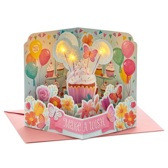 Hallmark Paper Wonder Musical 3D Pop-Up Birthday Card (Make a Wish)