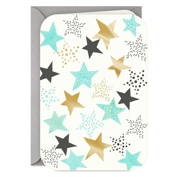 Hallmark Blank Card (Shiny Stars)