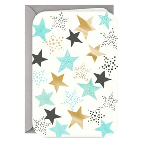 Hallmark Blank Card (Shiny Stars)