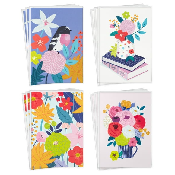 Hallmark Blank Cards (Floral Folk Art), Pack of 12