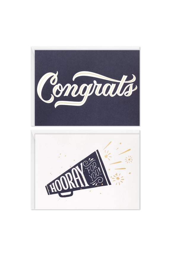 Blank Congratulations Note Cards, Black and White Designs, 50 ct.
