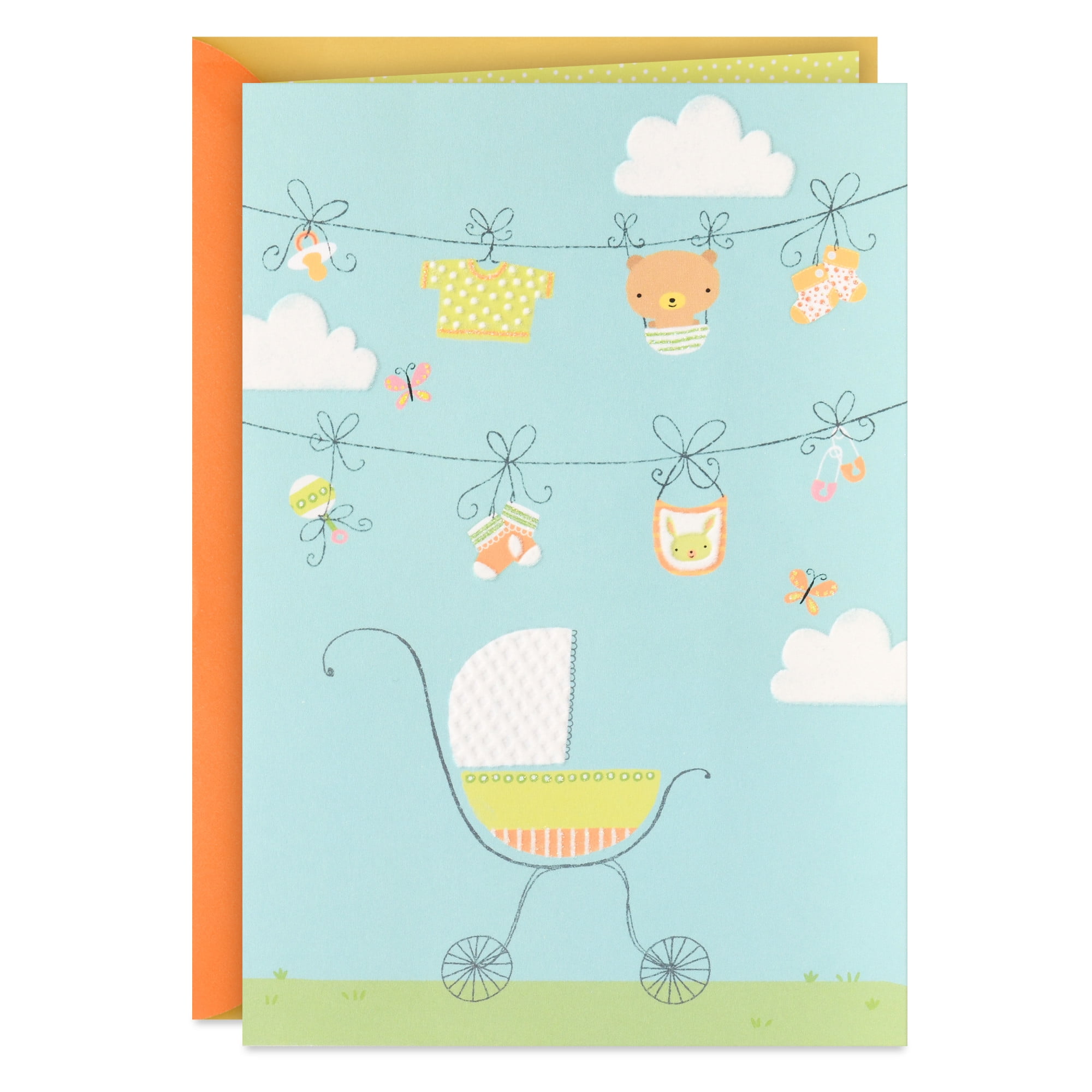 Hallmark Blank New Baby or Baby Shower Card (Stroller and Baby Icons) -  Walmart.com, image size:2000x2000