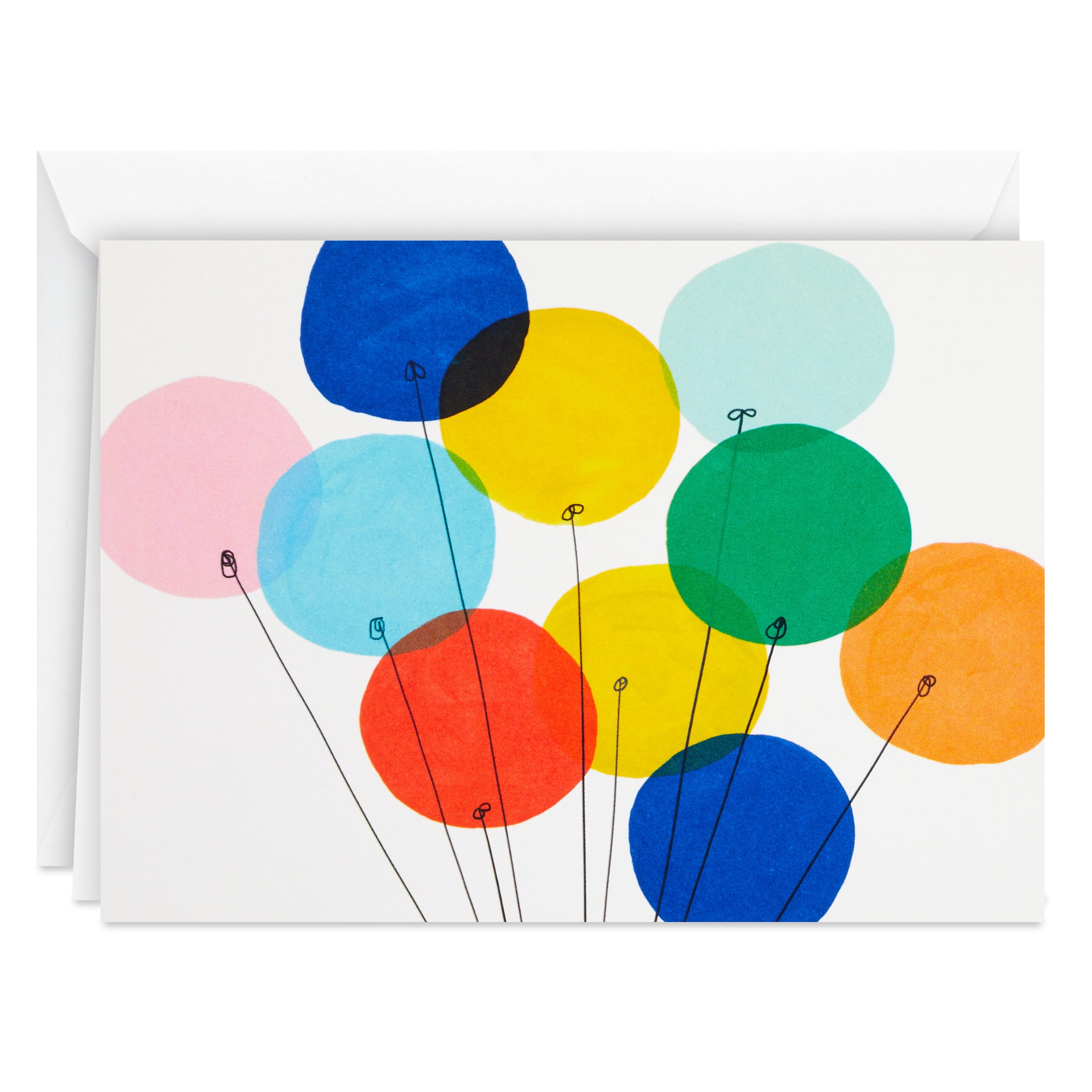Hallmark Blank Multicolored Note Cards, Colorful Balloons, 24 Ct.