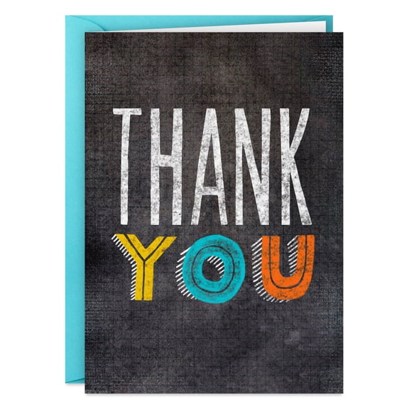 Hallmark Blank Thank You Notes (Chalkboard Lettering), Pack of 24