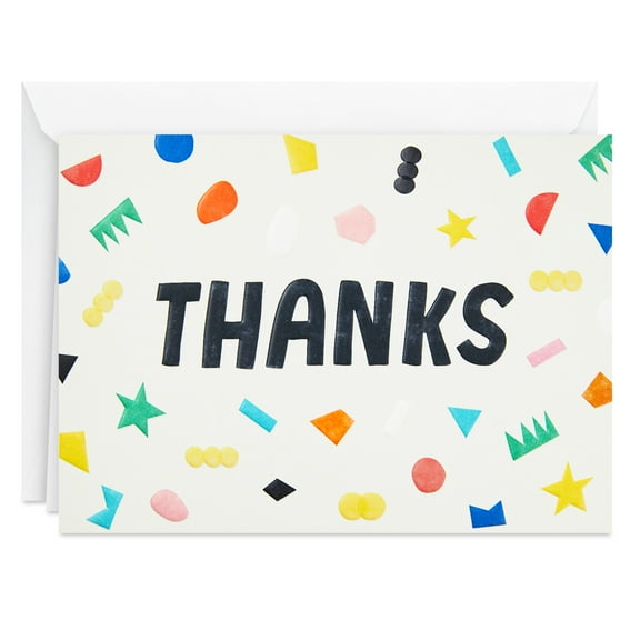 Hallmark Blank Thank-You Notes, Cut Paper Confetti, 24 ct.
