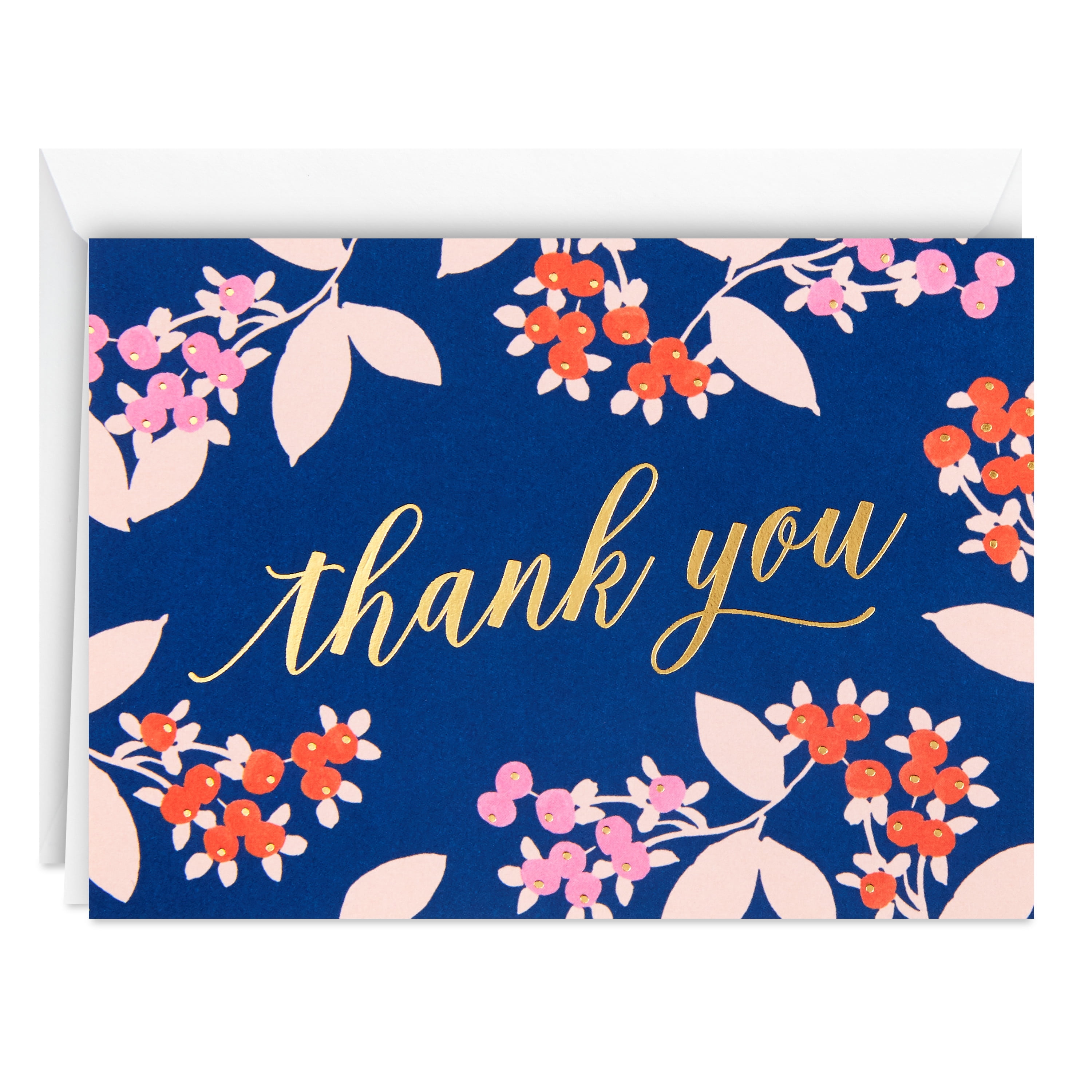 Hallmark Blank ThankYou Notes, Navy Floral, 12 ct.