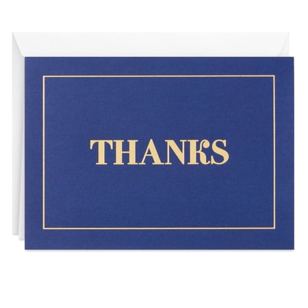 Hallmark Blank Thank-You Notes, Navy and Gold, 10 ct.