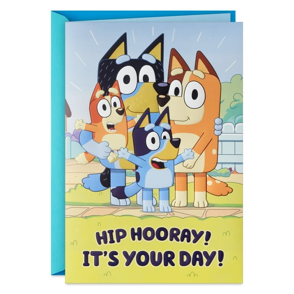 Hallmark Bluey Musical Birthday Card for Kids (It's Your Day)