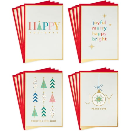 Hallmark Boxed Christmas Cards Assortment, Joyful Season (4 Designs, 16 Cards and Envelopes)