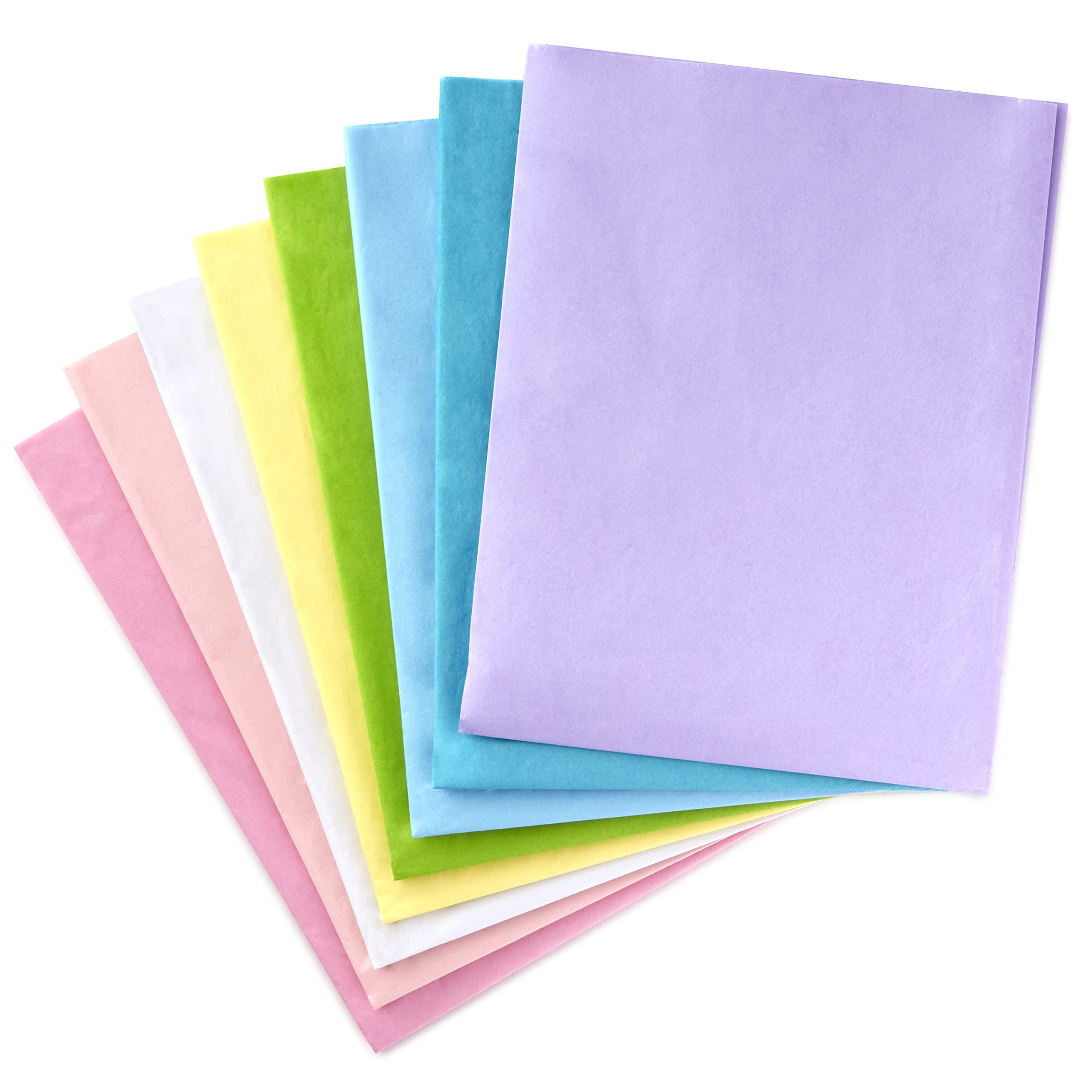 Hallmark Bulk Tissue Paper - Pastel Rainbow (8 Colors, 120 Sheets) For Gift Wrap & Crafts