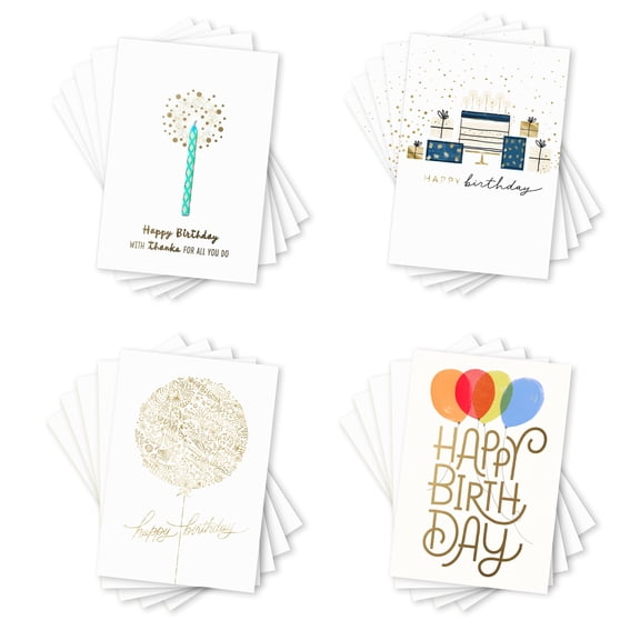 Hallmark Business Bulk Assorted Birthday Cards (Foil Embellished), 100 ct.
