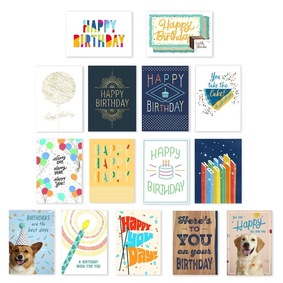 Hallmark Business Bulk Assorted Birthday Cards (Wish Big Value Variety), 150 ct.