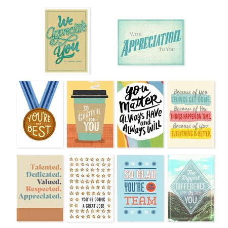 Hallmark Business Bulk Assorted Employee Appreciation Cards (Star Qualities), 75 ct.