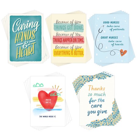 Hallmark Business Bulk Assorted Medical Staff Appreciation Cards (Heartfelt Thank You), 25 ct.