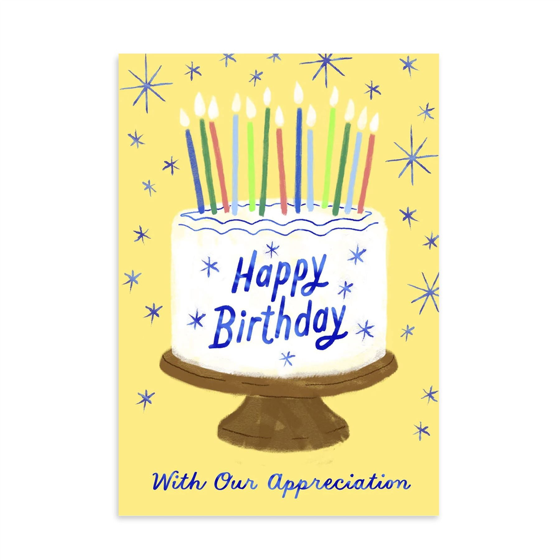 Hallmark Business Bulk Birthday Cards (Colorful Candles and Cake ), 25 ct.