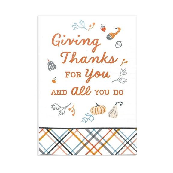 Hallmark Business Bulk Fall Appreciation Cards (Leaves & Acorns Pattern), 25 Pack