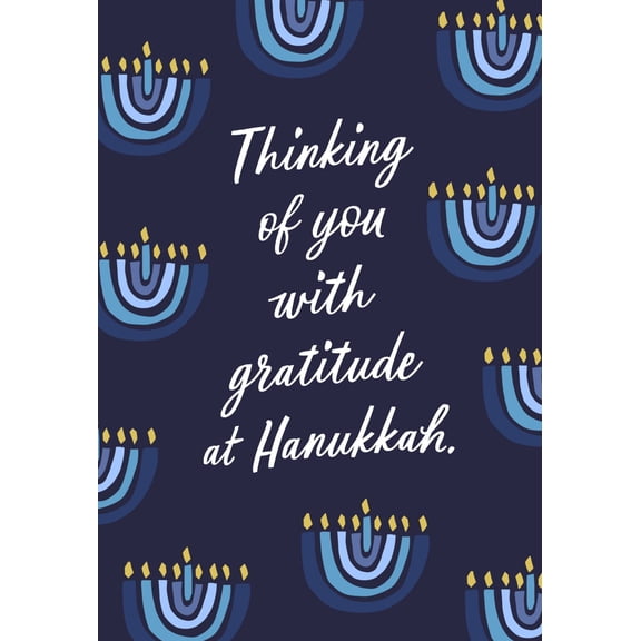 Hallmark Business Bulk Hanukkah Appreciation Cards (Menorah Pattern), 25 Pack