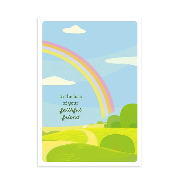 Hallmark Business Bulk Loss of Pet Sympathy Cards (Serene Rainbow), 25 ct.