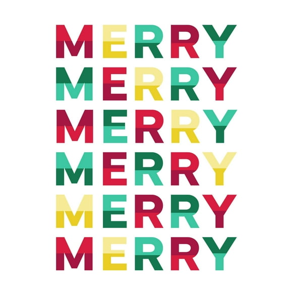 Hallmark Business Bulk Merry Christmas Appreciation Cards (Colorful Merry), 25 Pack