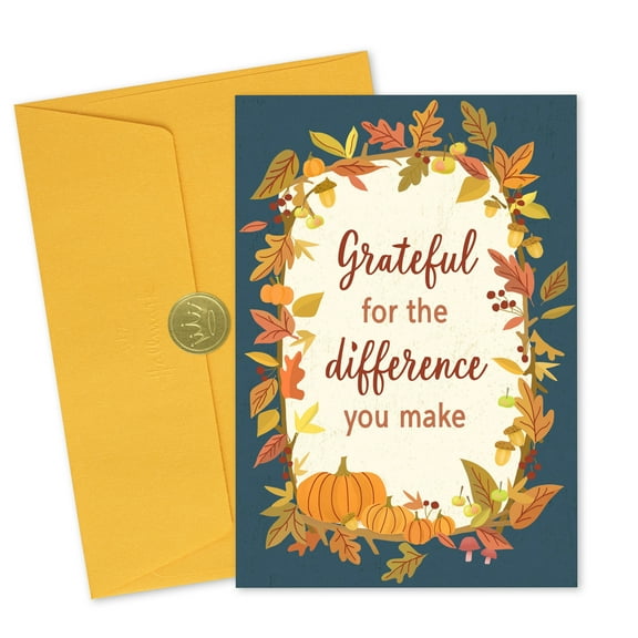 Hallmark Business Bulk Thanksgiving Cards (Autumn Leaves Frame), 25 ct.