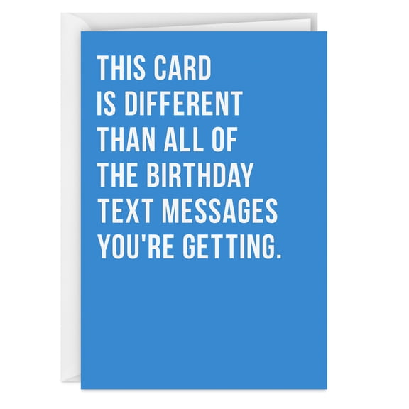 Hallmark Shoebox Funny Birthday Card (The Difference Between a Card and a Text Message)