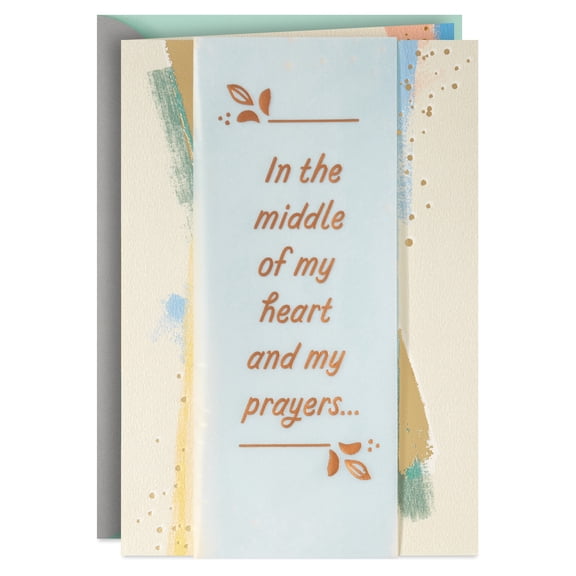 DaySpring Religious Encouragement Card (You're In My Heart and Prayers)