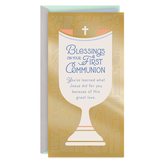 DaySpring Money Holder First Communion Card (Heart Full of Thanks)