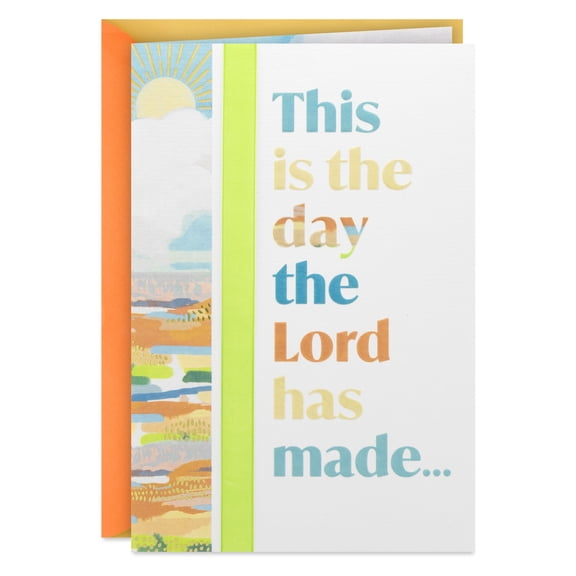 DaySpring Religious Birthday Card (We Rejoice That He Made You)