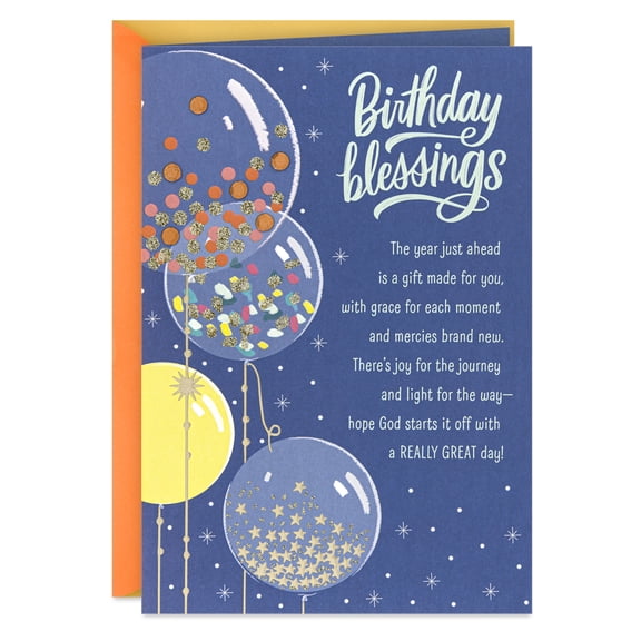 DaySpring Religious Birthday Card (Joy for the Journey, Light for the Way)