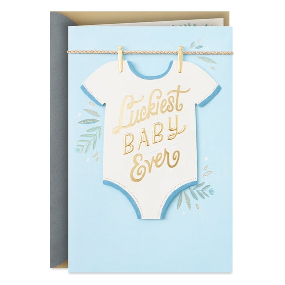 Hallmark Baby Boy Congratulations (Luckiest Baby Ever)