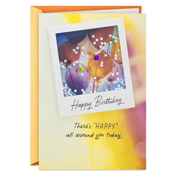 Hallmark Birthday Card (Happy All Around Confetti Shaker)