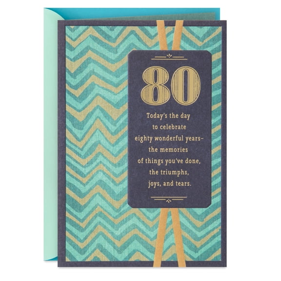 Hallmark 80th Birthday Card (Today's the Day to Celebrate)