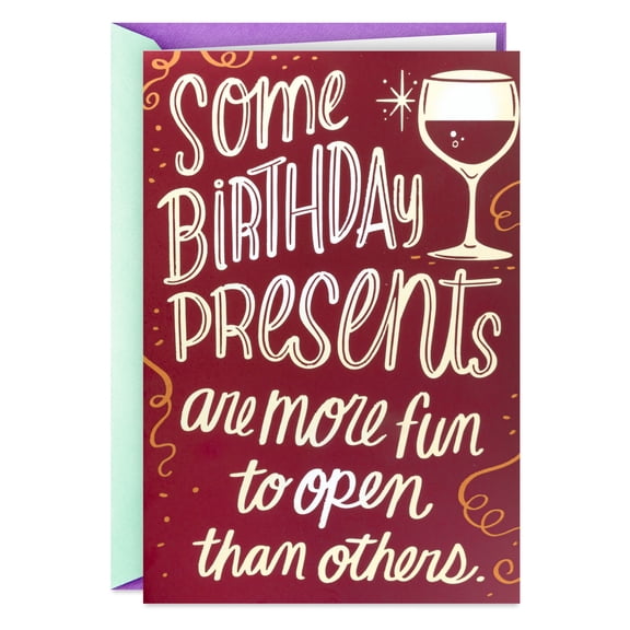 Hallmark Birthday Card (A Toast to You Wine Bottle)