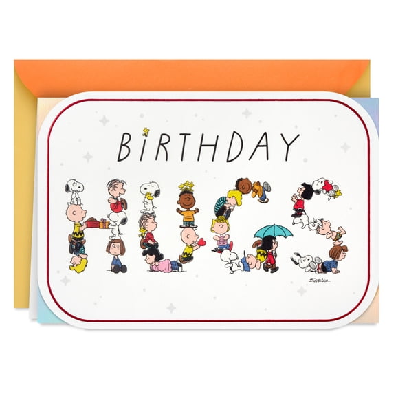 Hallmark Peanuts Birthday Card (Love and Hugs Coming Your Way)