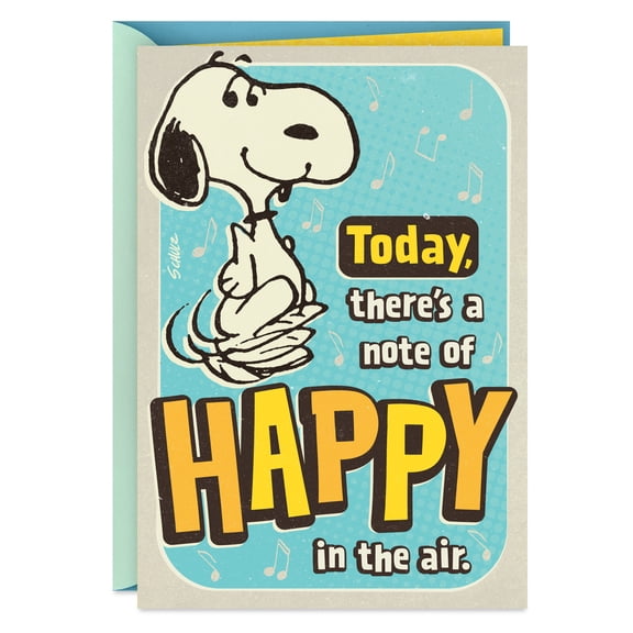 Hallmark Peanuts Musical Birthday Card (A Note of Happy)