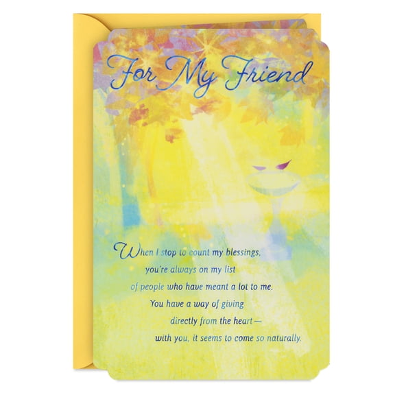 Hallmark Birthday Card for Friend (On My List of Blessings)