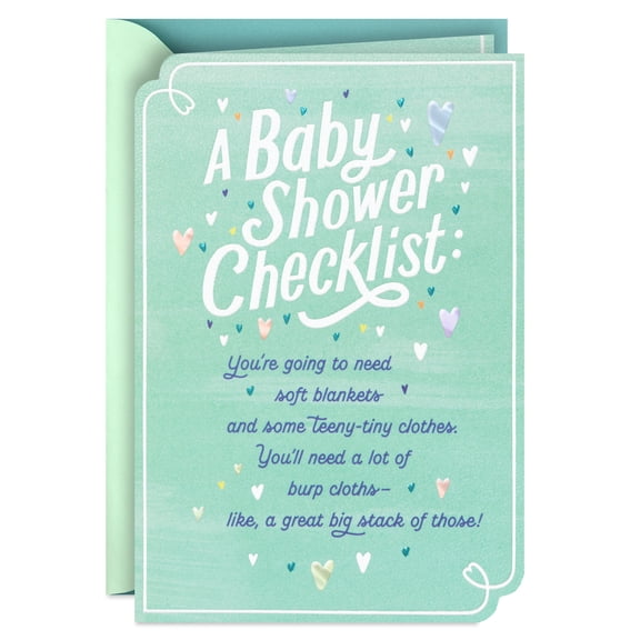 Hallmark Baby Shower Card (A Baby Shower Checklist)