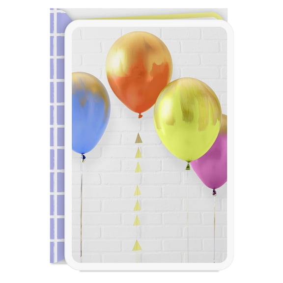 Hallmark Just Because Blank Card (Bright Balloons)