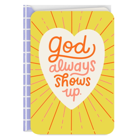 Hallmark Just Because Blank Card for Get Well, Encouragement, Thinking of You (God Always Shows Up)