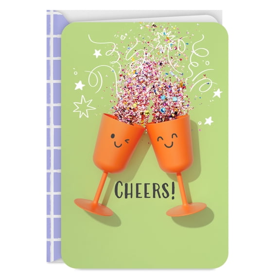 Hallmark Just Because Card for Birthdays, Graduation, Congratulations (Cheers to You)