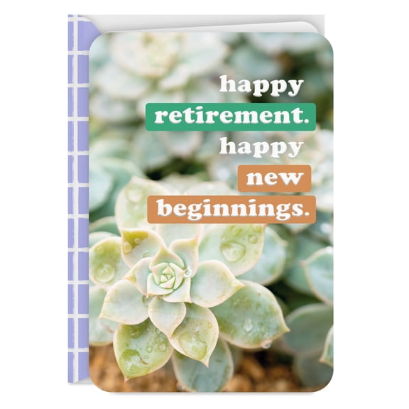 Hallmark Just Because Retirement Card (Happy New Beginnings)